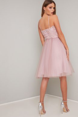 Chi Chi Dianne Tulle Bridesmaid Dress Blush Pink
