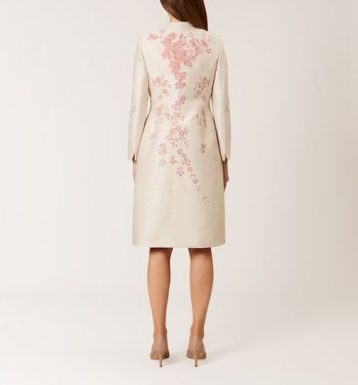 Hobbs Melody Floral Coat Oyster Pink