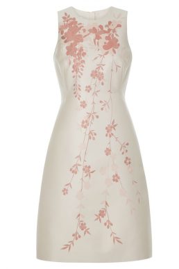 Hobbs Melody Floral Shift Dress Pink Oyster
