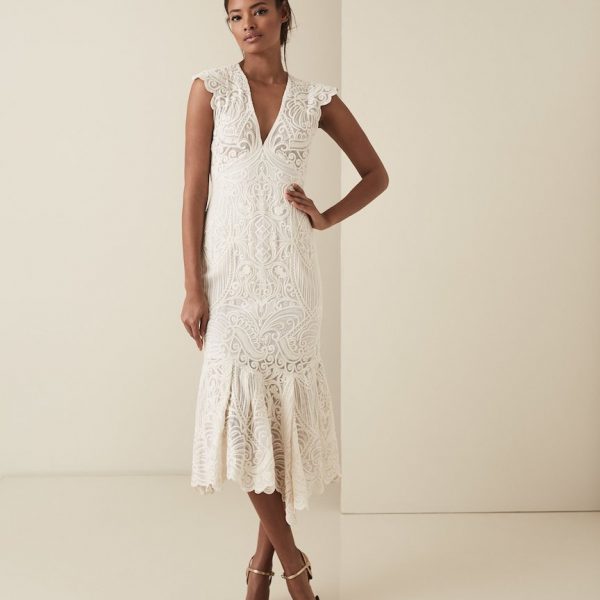 cream lace dress