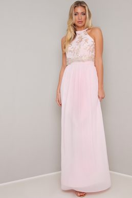 Chi Chi Vilma Maxi Dress Pink Blush