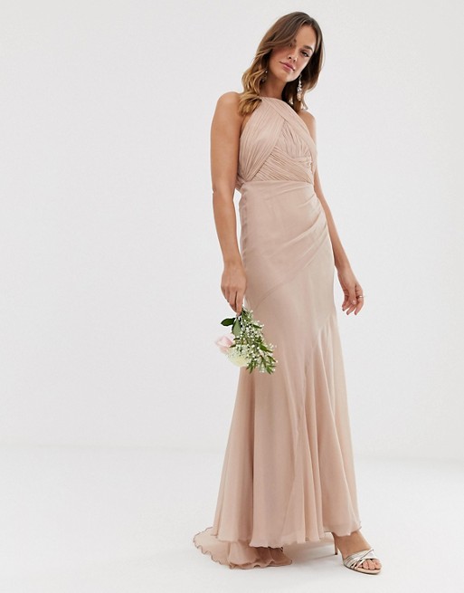 Asos blush bridesmaid dress hot sale