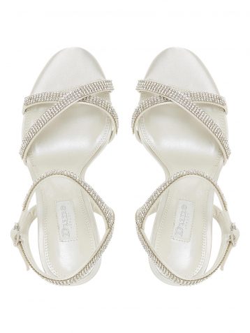 Dune Bridal Collection Madallenna Embellished Sandals, White - Image 2