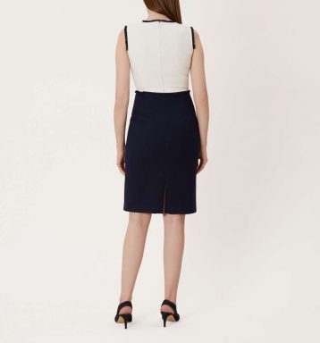 Hobbs Alice Shift Dress Navy Ivory