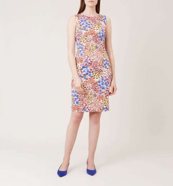 Hobbs Fiona Floral Shift Dress White Multi