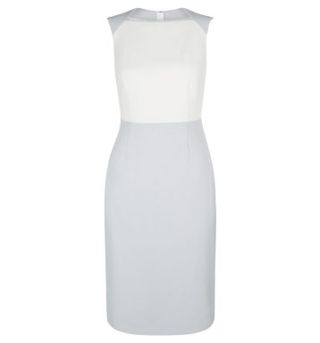 Hobbs Tamara Dress Pale Blue White