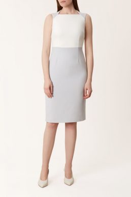Hobbs Tamara Dress Pale Blue White