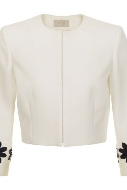 Hobbs Louise Embroidered Jacket Black White