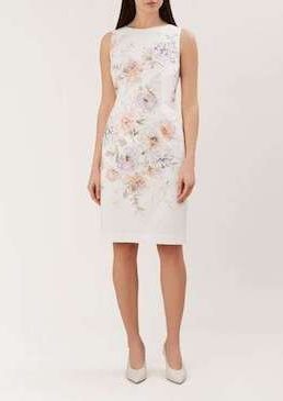 Hobbs Moira Floral Print Dress Ivory Multi