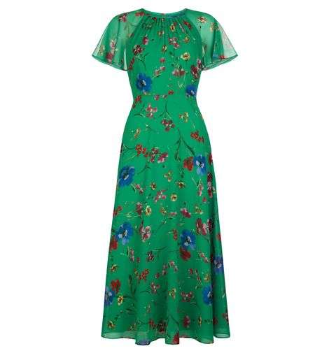 Hobbs green floral dress shop