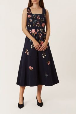 Hobbs Victoria Posey Dress Navy Multi