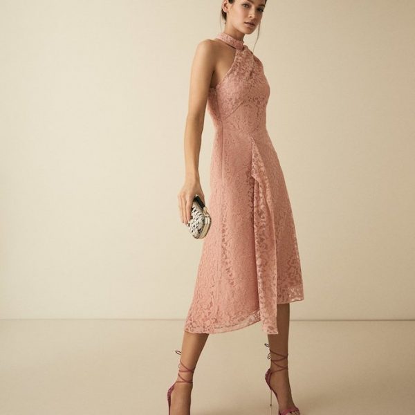 reiss peach dress