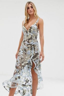 Bronx and banco on sale bonita embroidered maxi dress