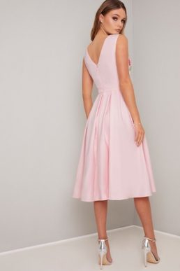 Chi Chi Kylee Floral Embroidered Dress Pale Pink Blush