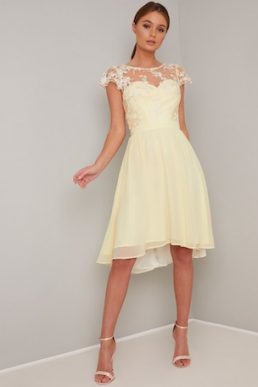 Chi Chi Lace Zion Bridesmaid Dress Lemon Yellow