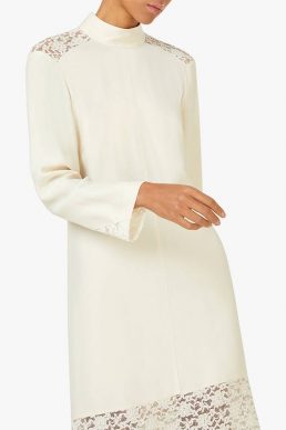 Finery Beladonia Lace Midi Dress Ivory