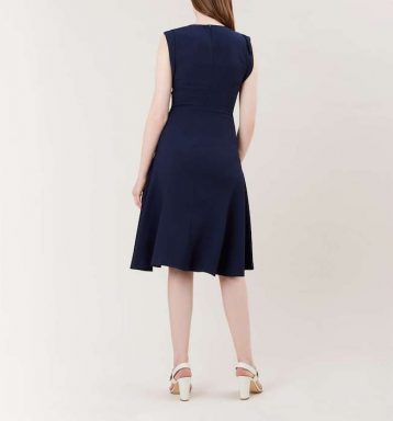 Hobbs Ashlyn Dress, Navy - Image 3