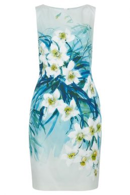Hobbs Amelie Floral Shift Dress Blue Multi