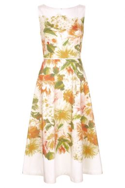 Hobbs Dahlia Floral Dress Ivory Multi