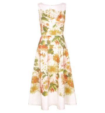 Hobbs Dahlia Floral Dress Ivory Multi