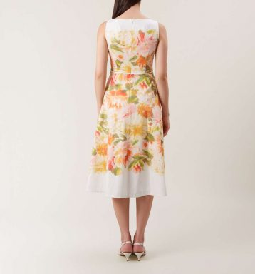 Hobbs Dahlia Floral Dress Ivory Multi