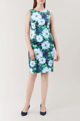 Hobbs Fiona Floral Shift Dress Green Multi