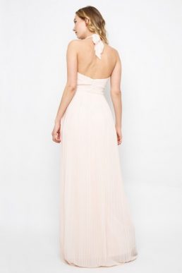 TFNC Vishaka Nude Maxi Dress Pale Pink Blush