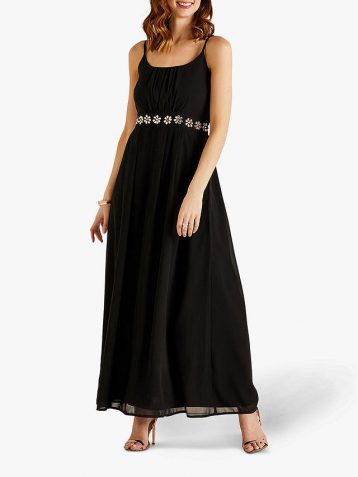 Yumi Embellished Maxi Dress Black