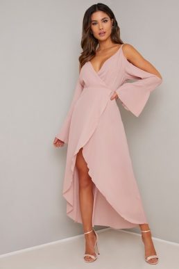 Chi Chi Ina Cold Shoulder Dress Blush Pink