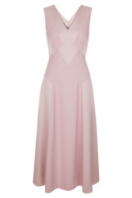 Hobbs Elaine Panelled Dress Pink Blush