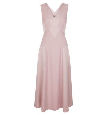 Hobbs Elaine Panelled Dress Pink Blush