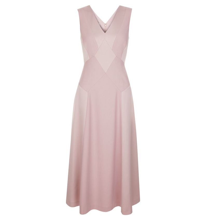 Hobbs Elaine Panelled Dress, Pink/Blush - myonewedding.co.uk