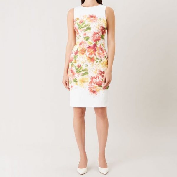 hobbs fiona dress ivory multi