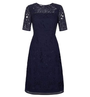 Hobbs Mandy Lace Dress Navy Blue