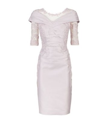 John Charles Floral Lace Shift Dress, Purple - myonewedding.co.uk