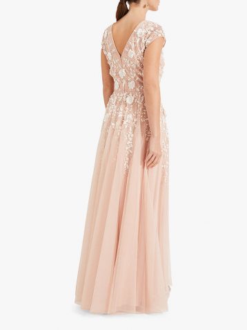 Phase Eight Henriette Flower Embroidered Maxi Dress, Pink/Blush/Ivory - Image 2