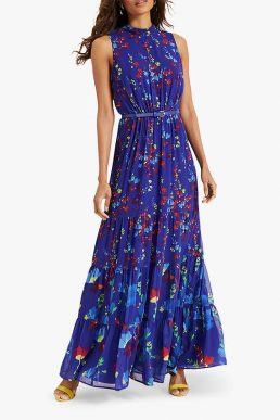 Phase Eight Henriette Printed Maxi Dress Blue Multi