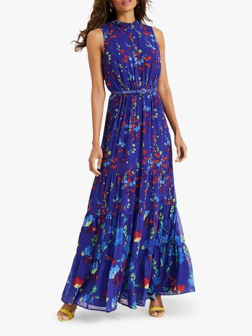 Phase Eight Henriette Printed Maxi Dress Blue Multi