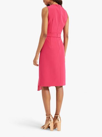 Phase Eight Maddie Pleated Belt Dress Pink