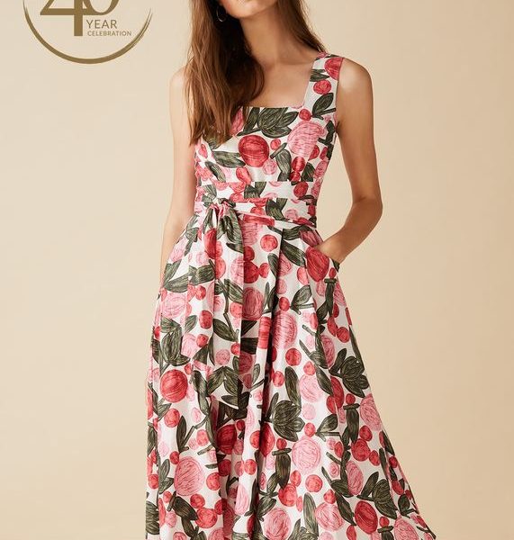 phase eight green floral dress