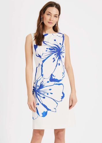 phase eight white and blue dress