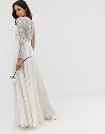 ASOS EDITION embroidered & beaded wedding dress, Ivory - myonewedding.co.uk