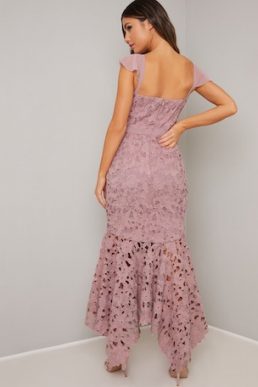 Chi Chi Ramona Lace Mermaid Dress Pink