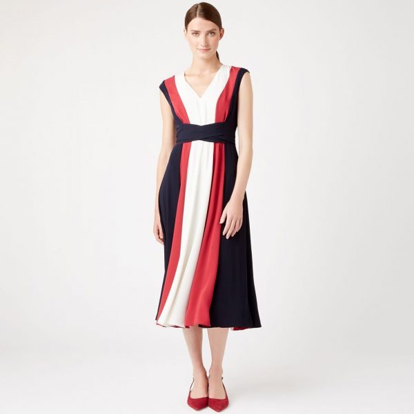 red black and white dress