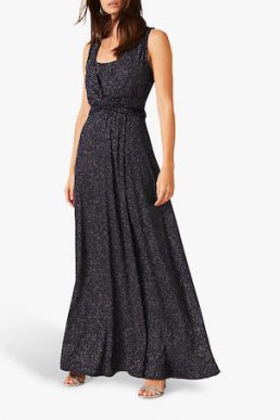 Phase Eight Juliana Glitter Maxi Dress Navy