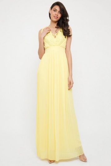 TFNC Madalen Pastel Maxi Bridesmaid Dress Yellow