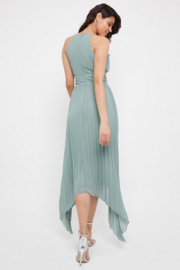 TFNC Morely Green Lily High-Low Maxi Bridesmaid Dress Light Green Mint