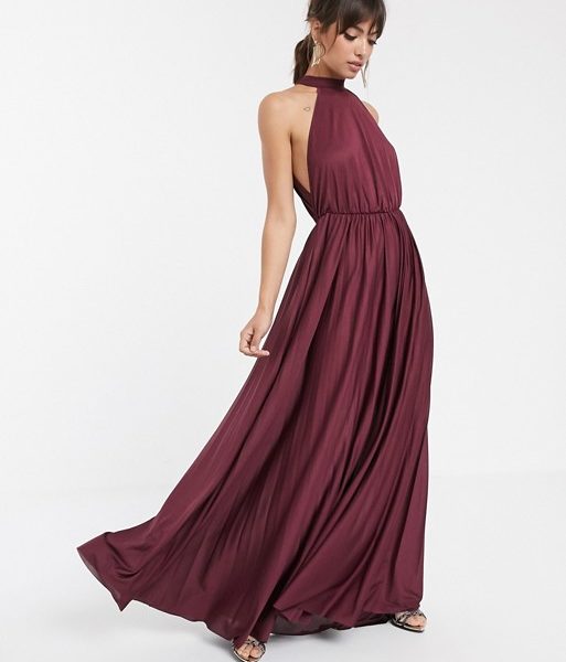 plum purple maxi dress