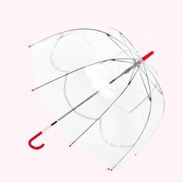 Lulu Guinness Clear Pearls Birdcage Umbrella