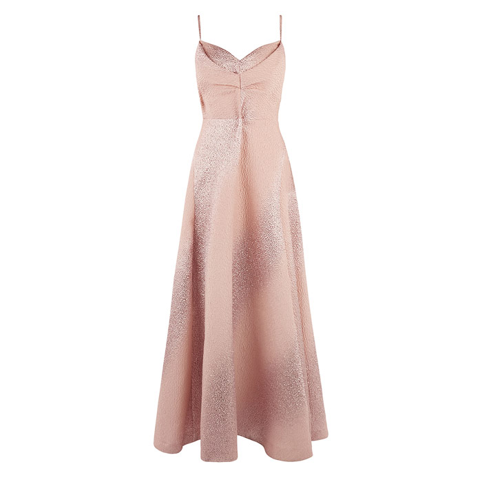coast rose gold textured maxi dress pink myonewedding